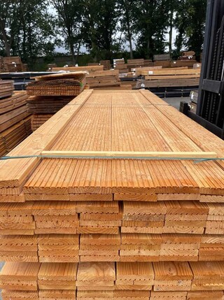 Ca. 45x Douglas vlonderplanken, 25x140mm, lengte 400cm